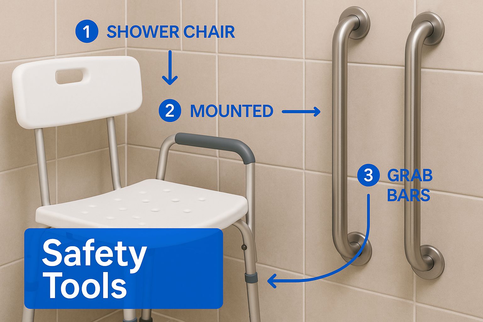 Infographic about bathing assistance for elderly