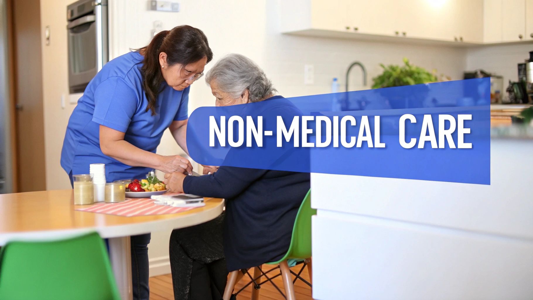 Senior receiving care