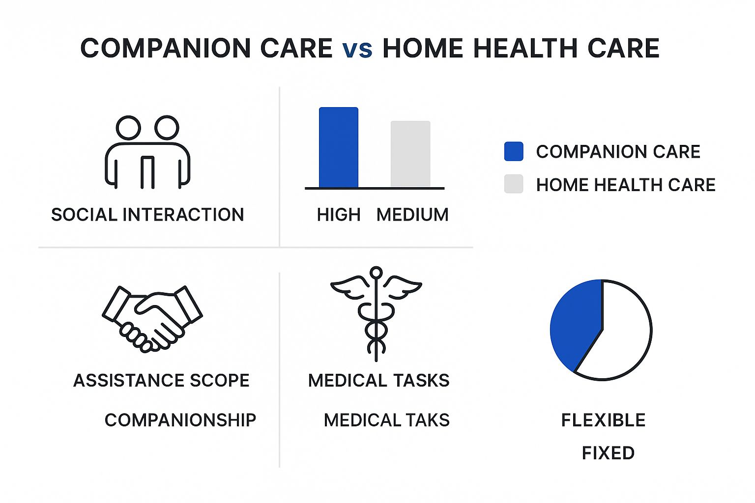 Infographic about companion care services