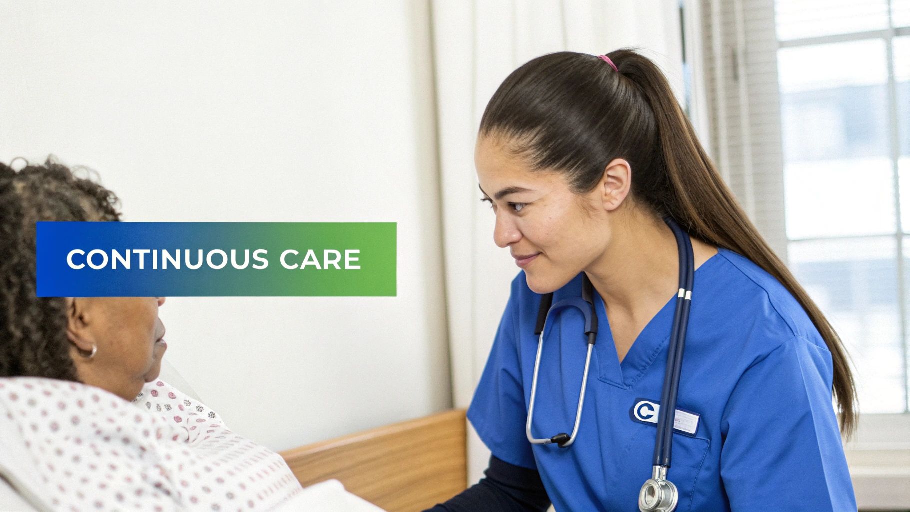 A nurse providing dedicated care to a patient at home