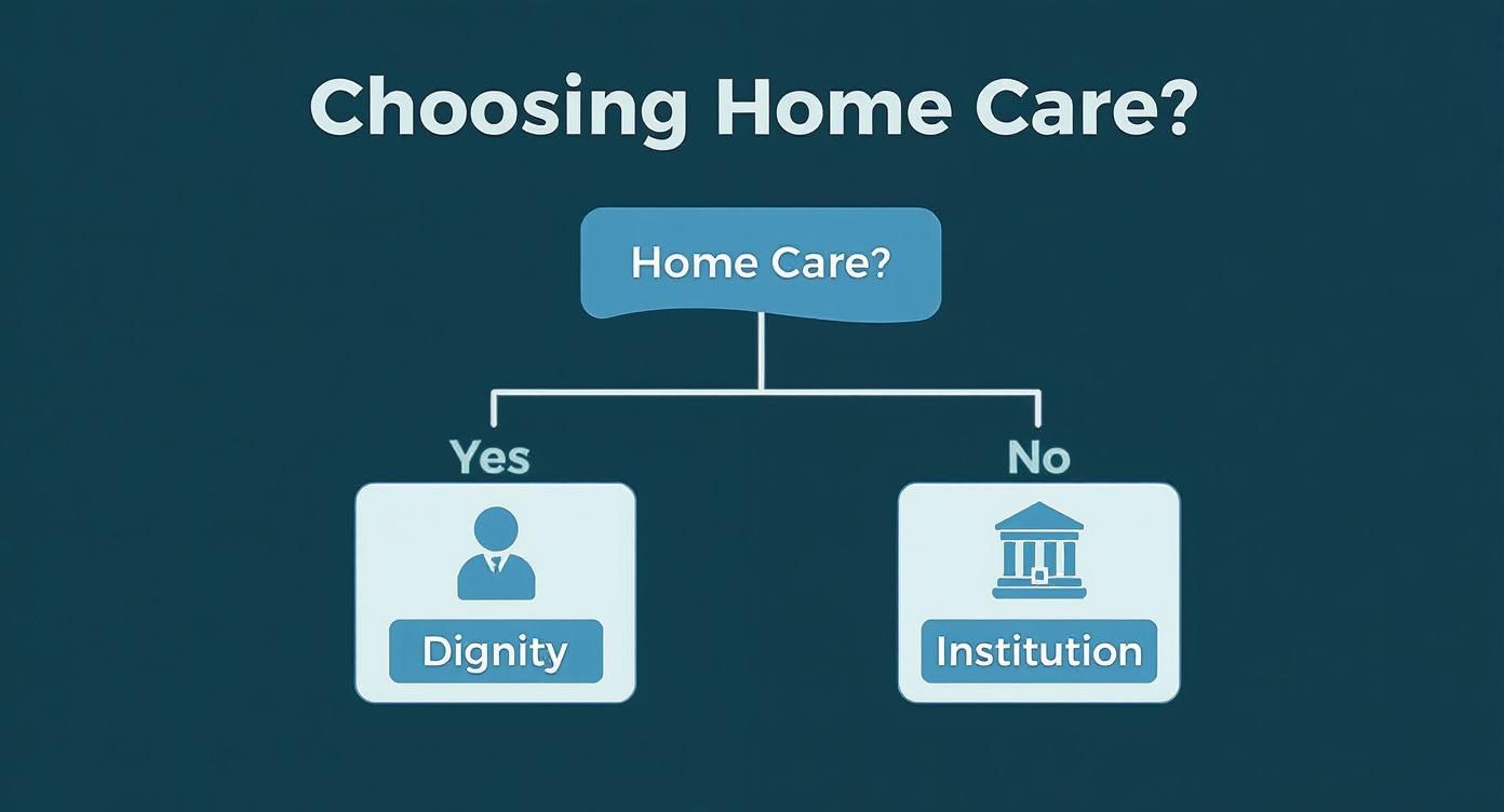 Infographic about home care for disabled adults
