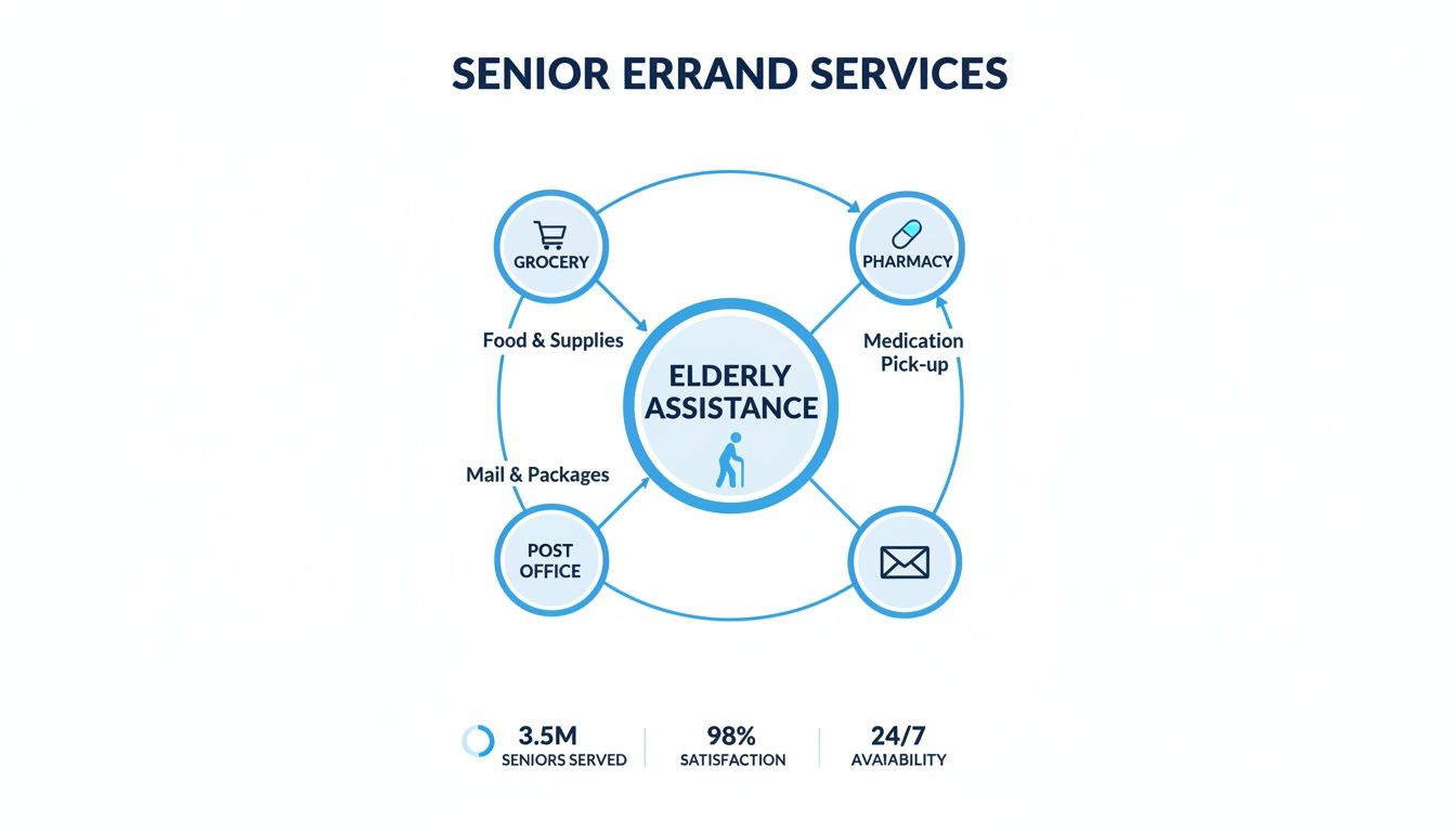 Infographic about errand service for seniors