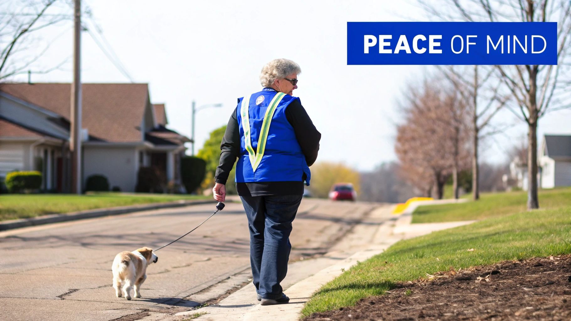 A senior woman and her daughter smiling together while sitting on a couch.