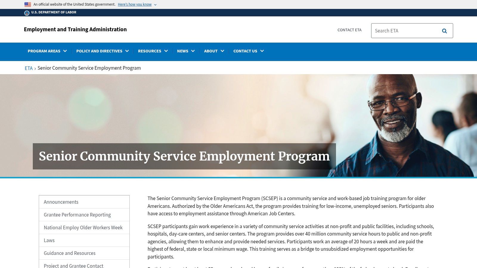 Senior Community Service Employment Program (SCSEP)