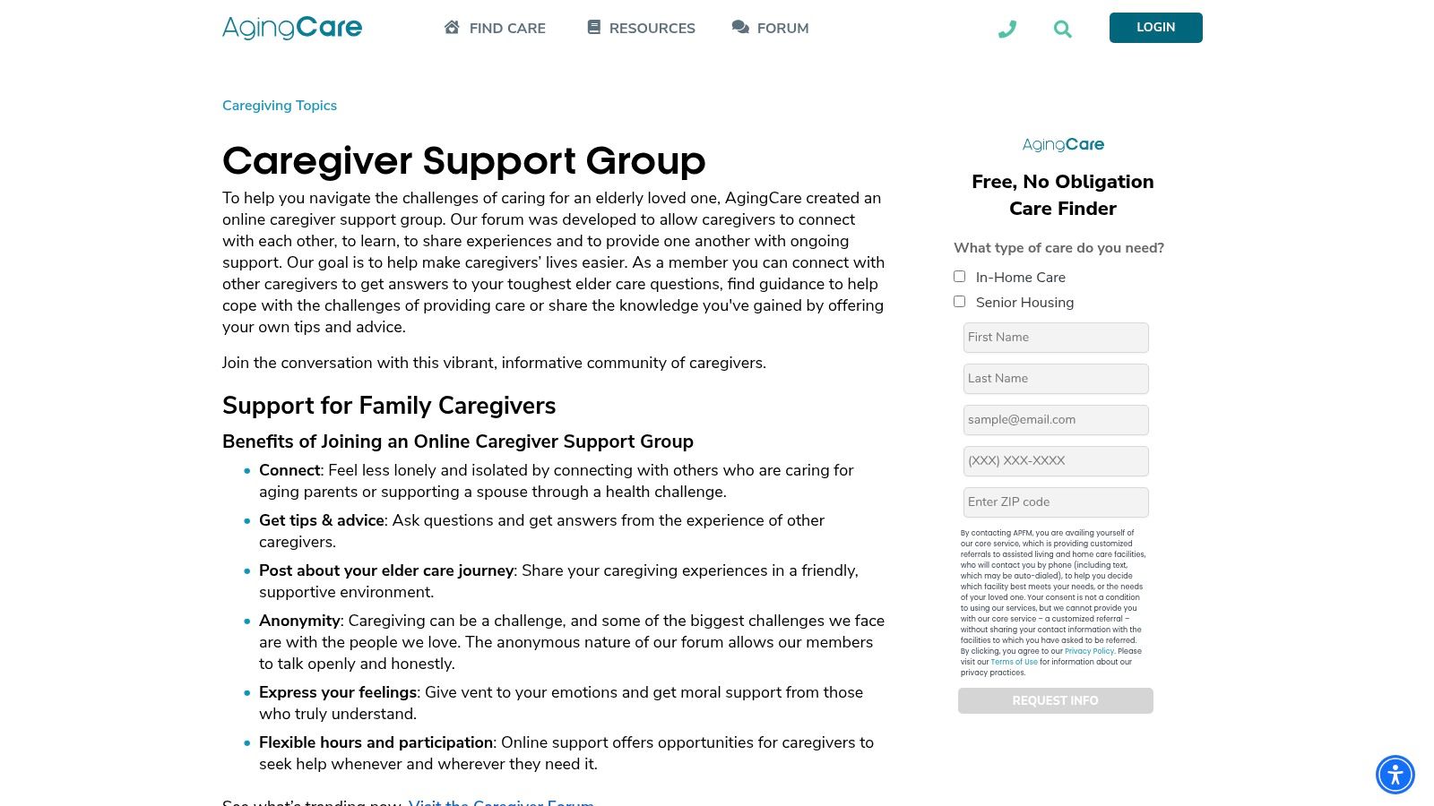 AgingCare Caregiver Forum