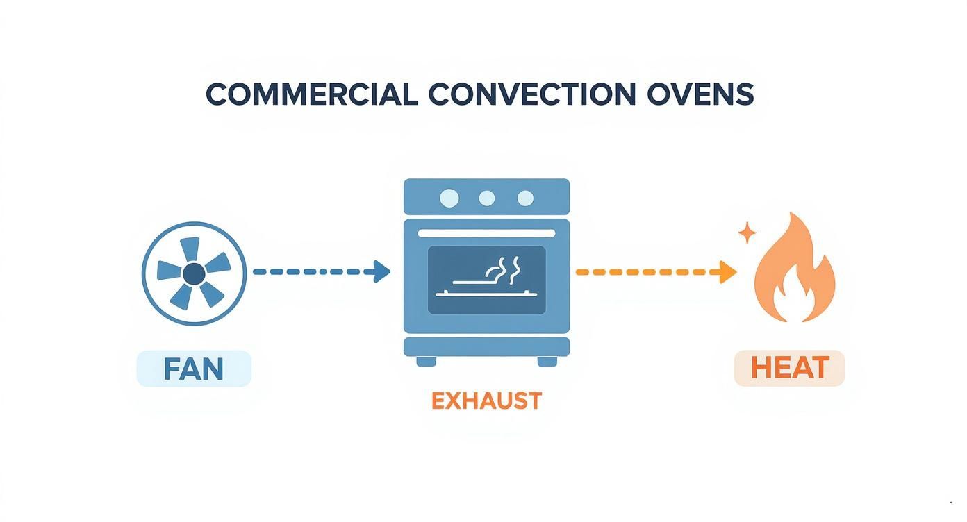 Infographic about commercial convection oven