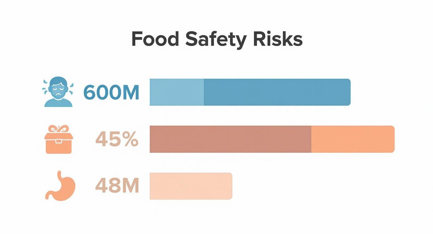 Infographic about restaurant food storage guidelines