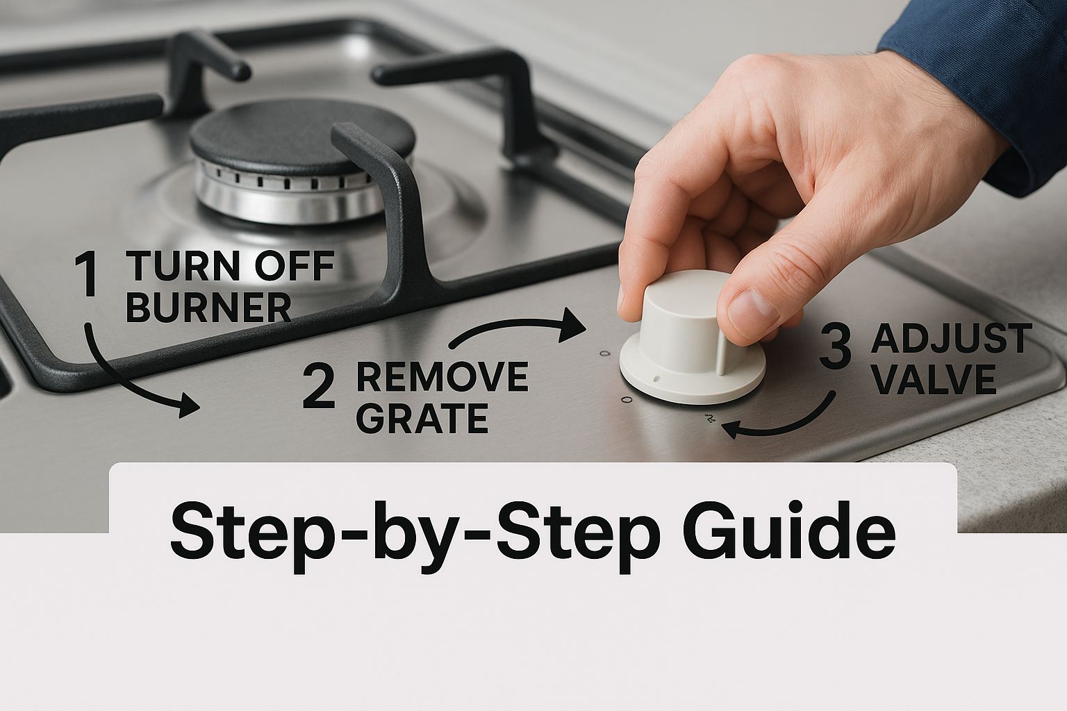 Infographic about converting a natural gas range to propane