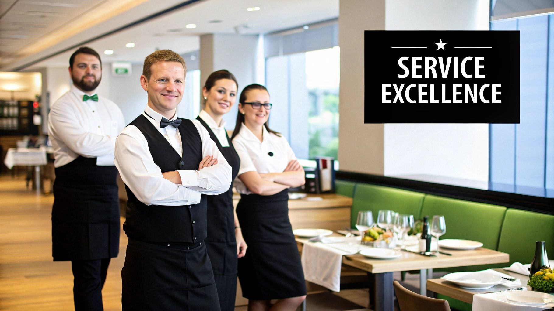 A chef in a modern kitchen providing hands-on training to a diverse group of staff.