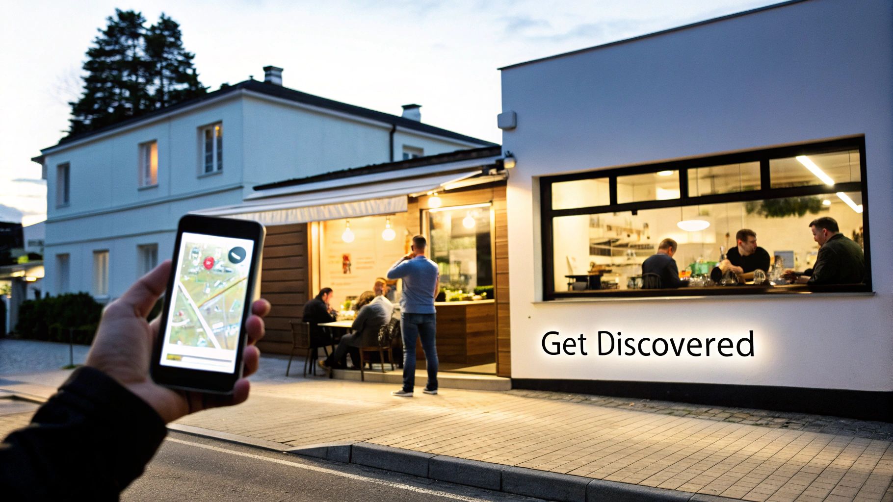 Restaurant exterior and signage