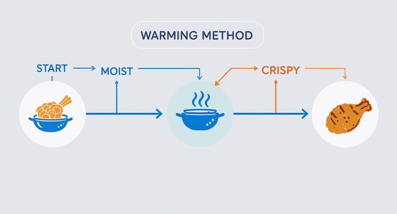 Infographic about warming tables food