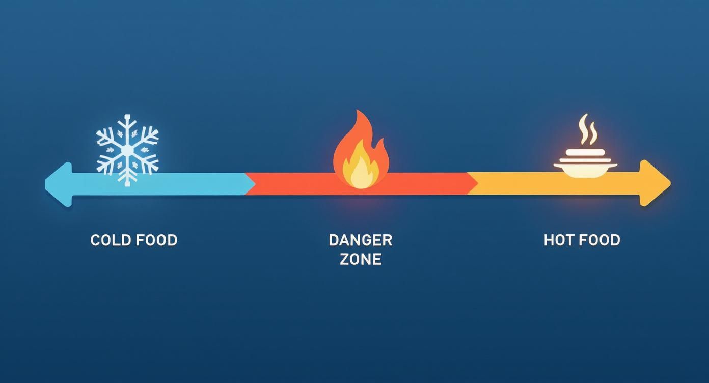 Infographic about food safety temperature control
