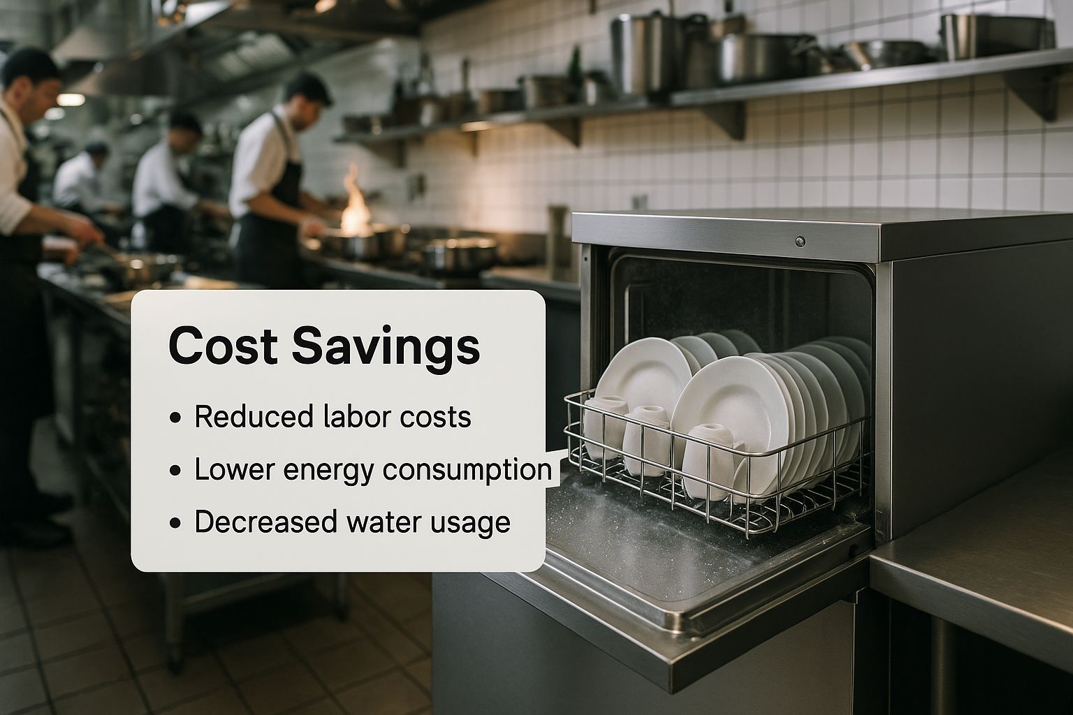 Infographic about used commercial dishwashing machines