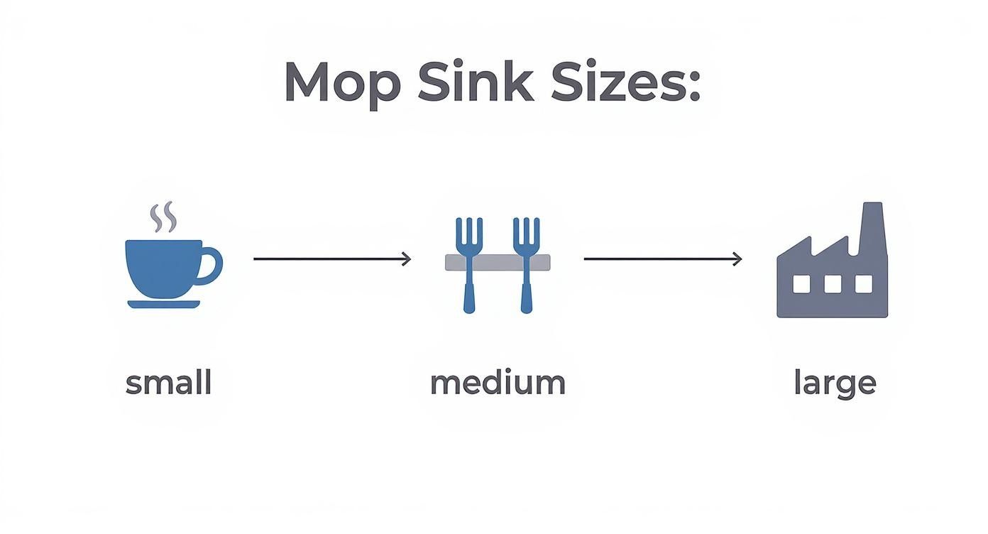Infographic about mop sink size