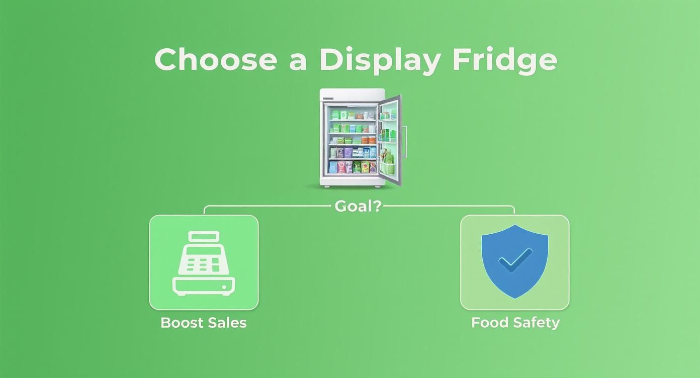 Infographic about display fridge counters