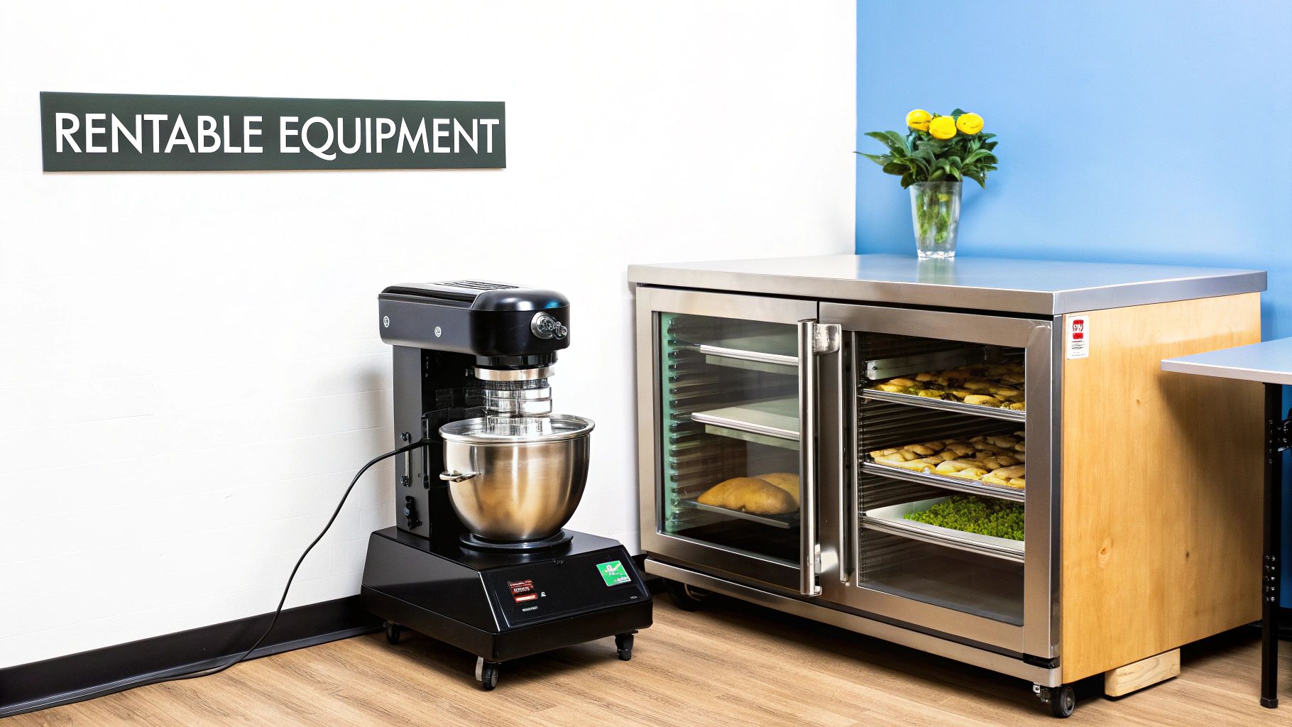 A professional chef working in a clean, modern commercial kitchen.