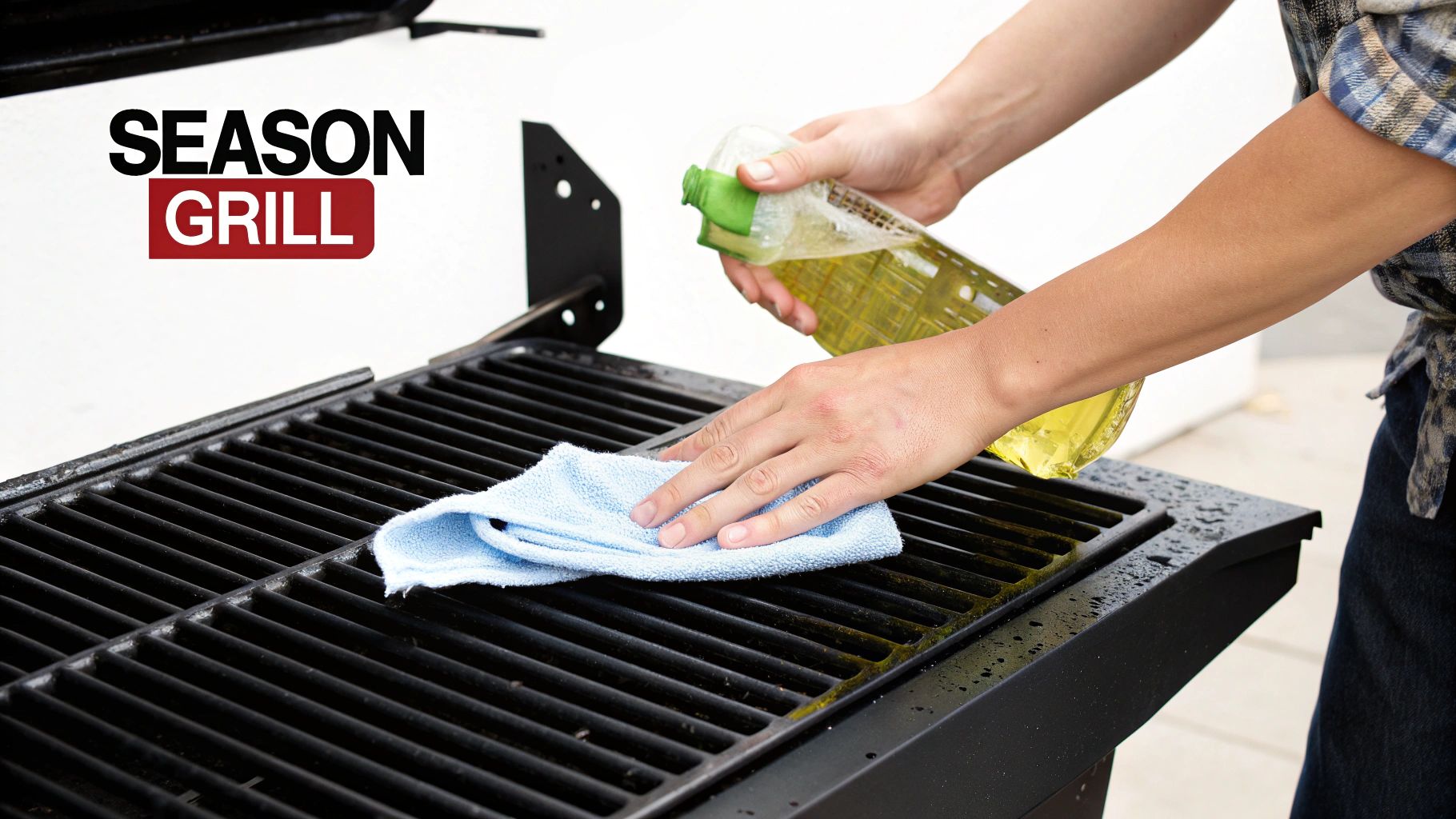 A clean and well-maintained commercial barbecue grill ready for use.