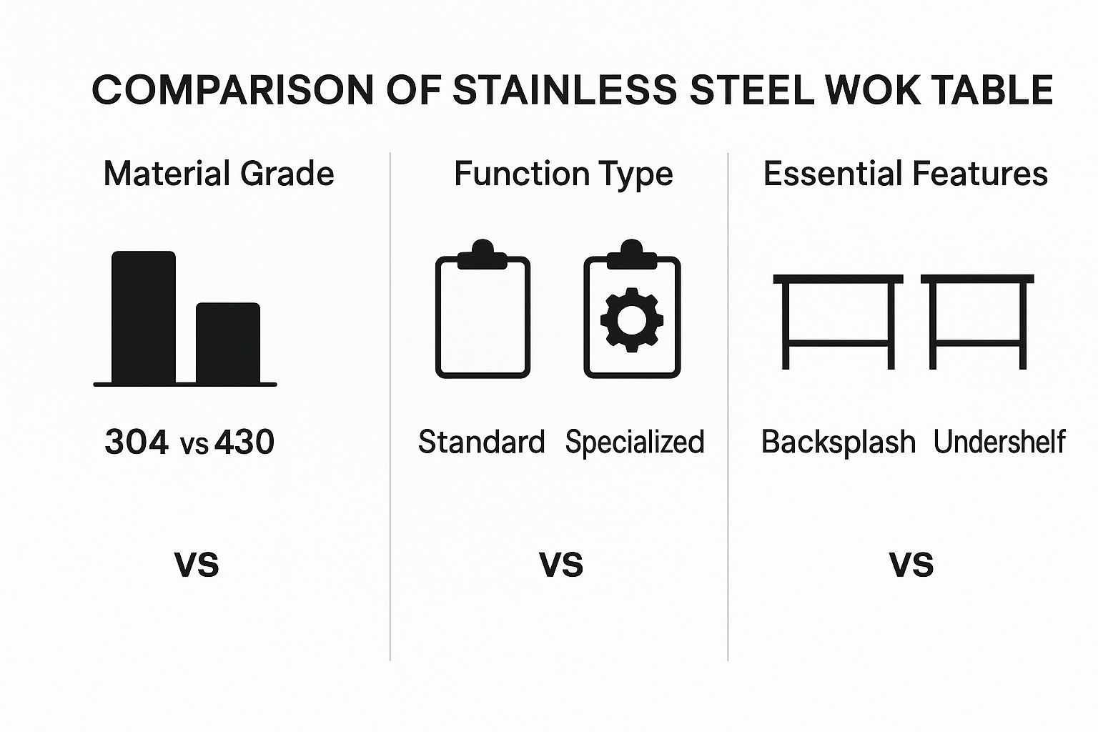 Infographic about prep table restaurant