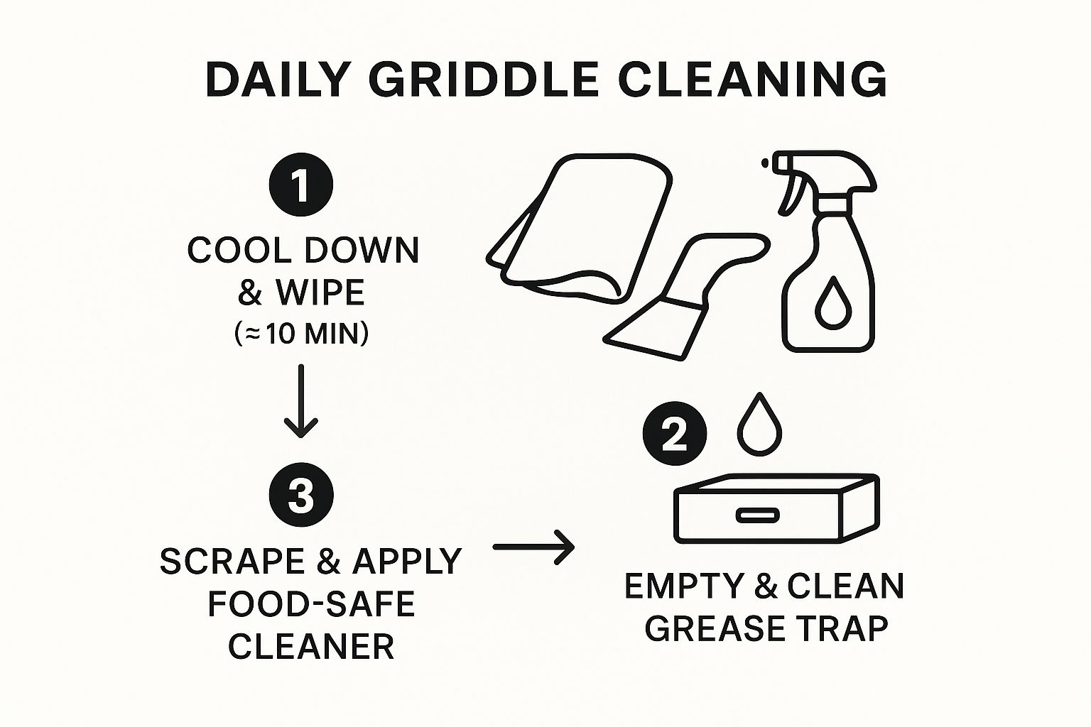 Infographic about commercial kitchen equipment maintenance
