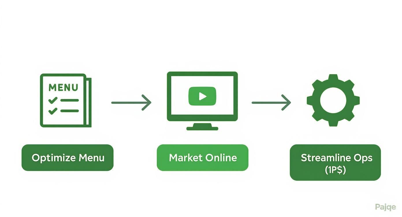 Infographic about how to increase restaurant revenue