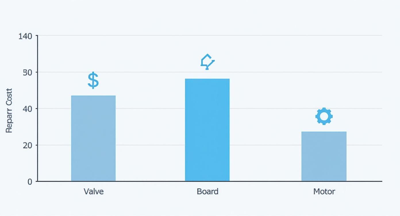 Infographic about ice machine repair cost