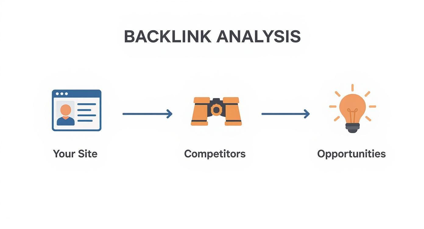 Infographic about how to check backlinks in google