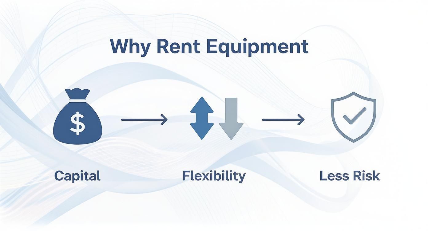 Infographic about rent restaurant equipment