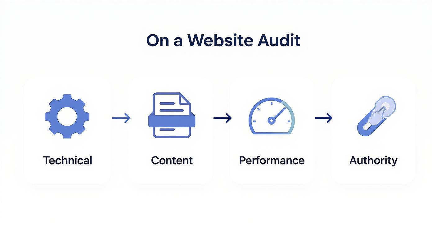 Infographic about how do you audit a website