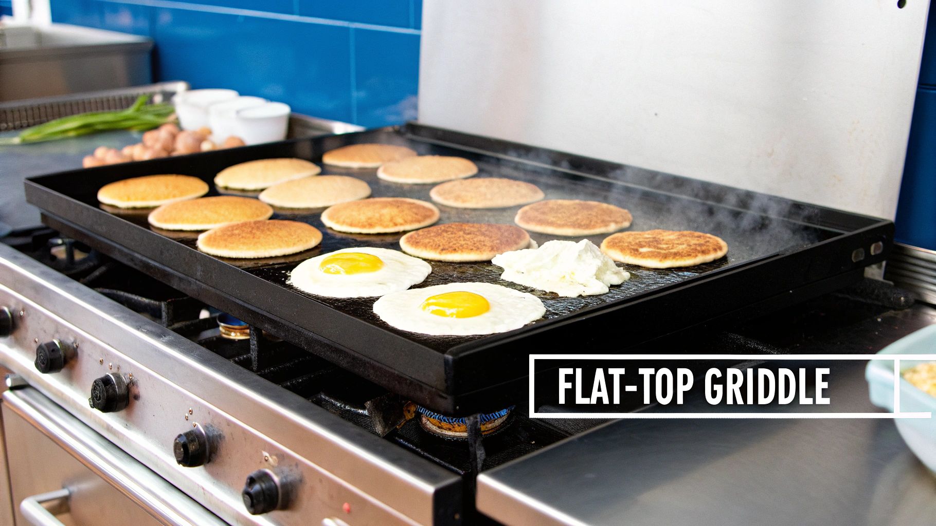 Commercial Gas Range with Griddle