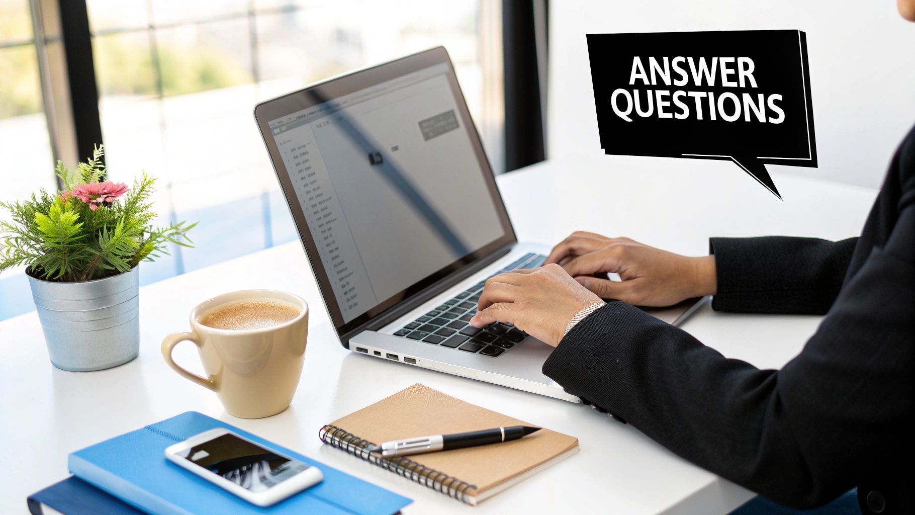 A person writing in a notebook, symbolizing content creation