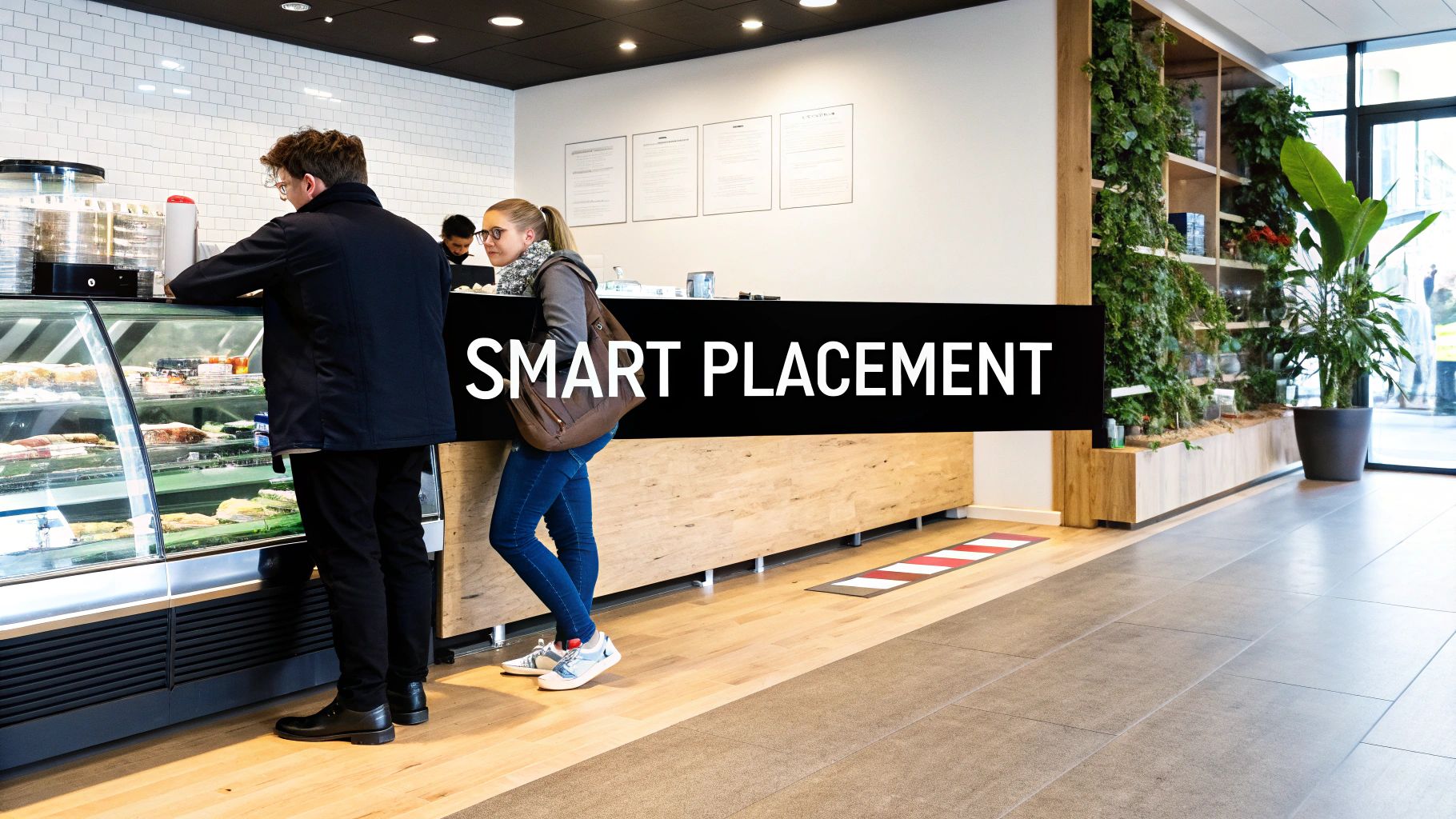 Display Fridge Counter In Cafe