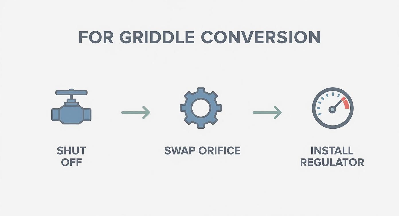 Infographic about how to convert natural gas to propane