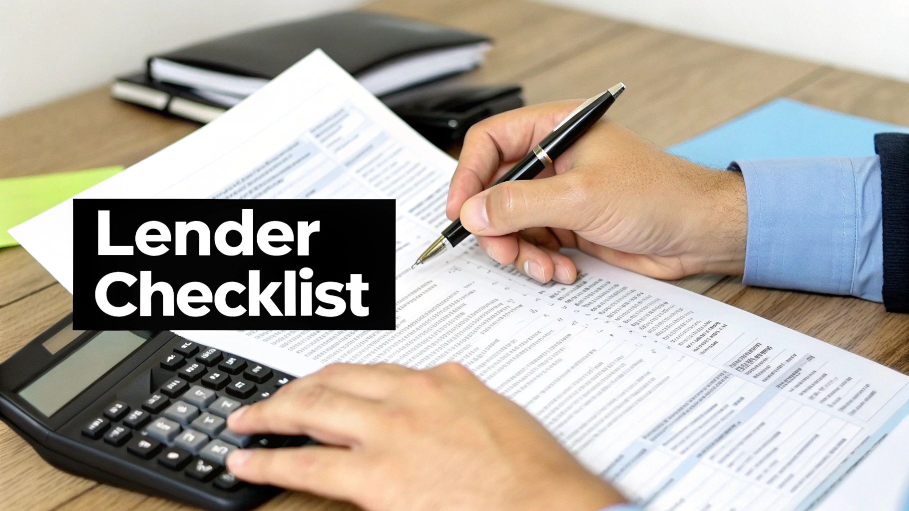 A restaurant owner reviewing financial documents for a restaurant equipment financing application.