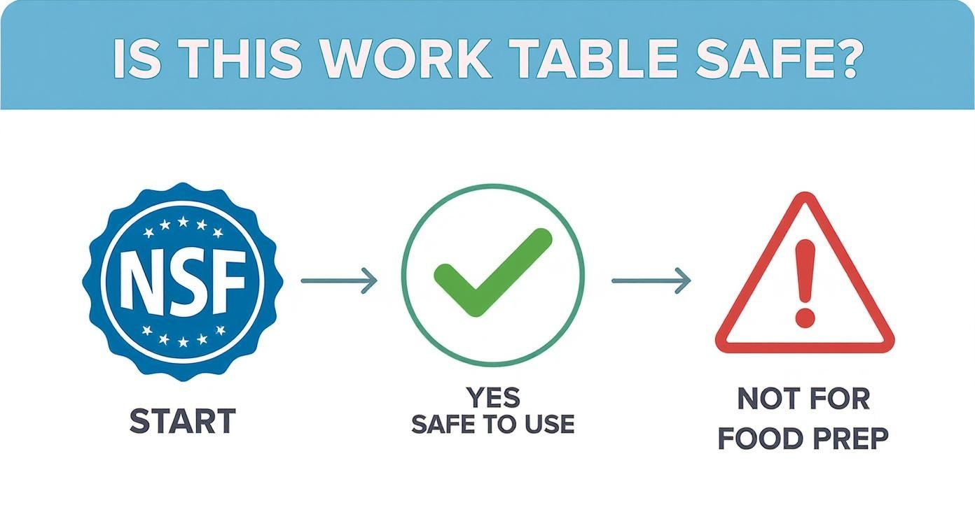 Infographic about work tables kitchen