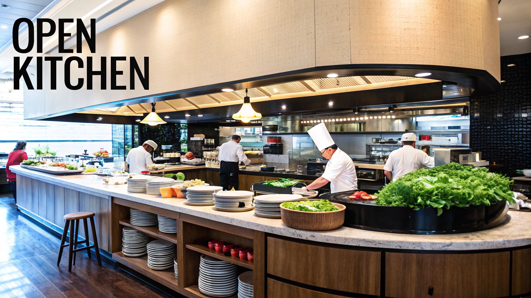 Island (Open Kitchen) Layout