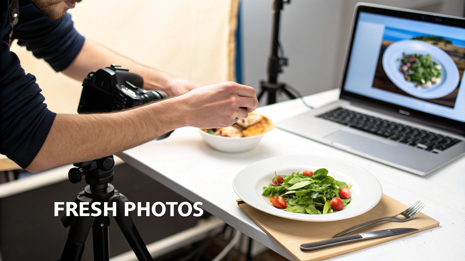 Restaurant staff inviting feedback