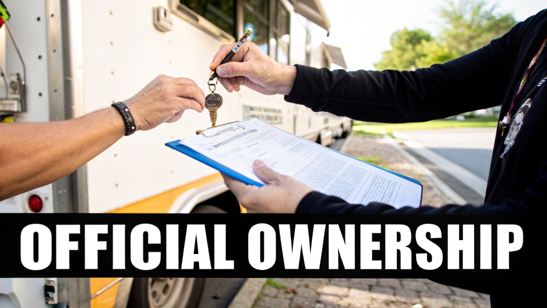 A person asking questions during a consultation about a food truck.