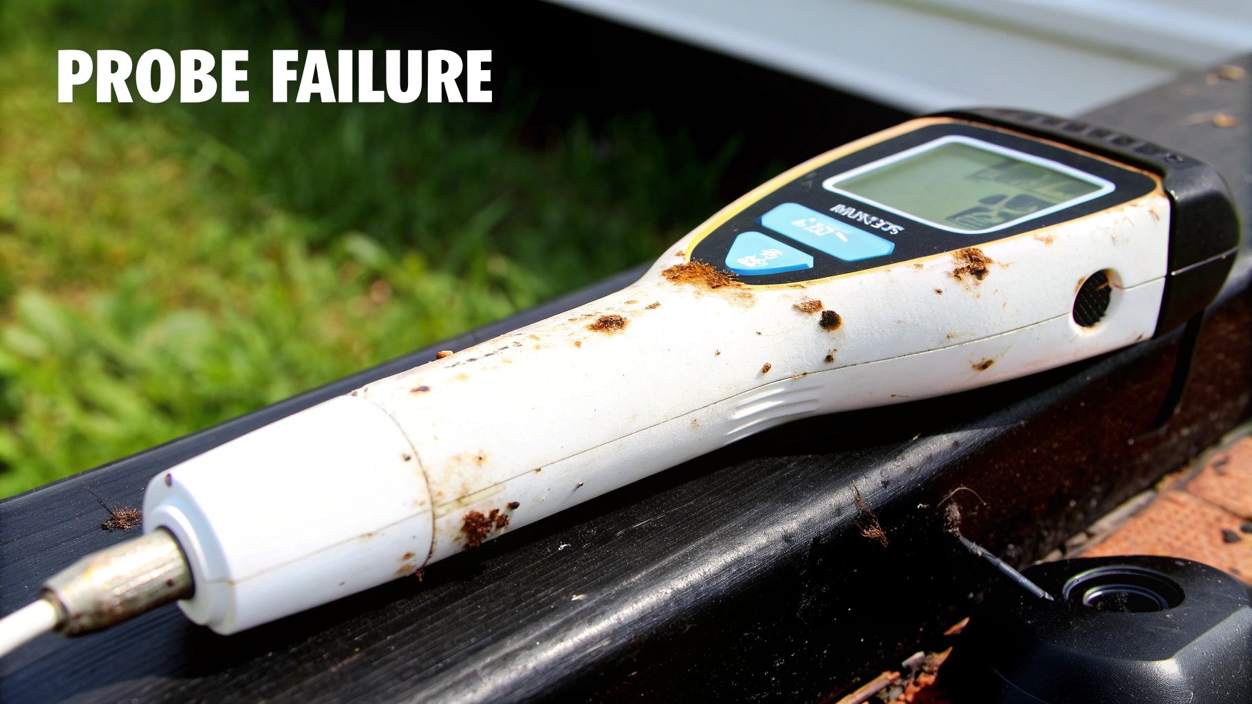 A technician inspecting the white Atosa USA W0302316 probe inside a commercial freezer.