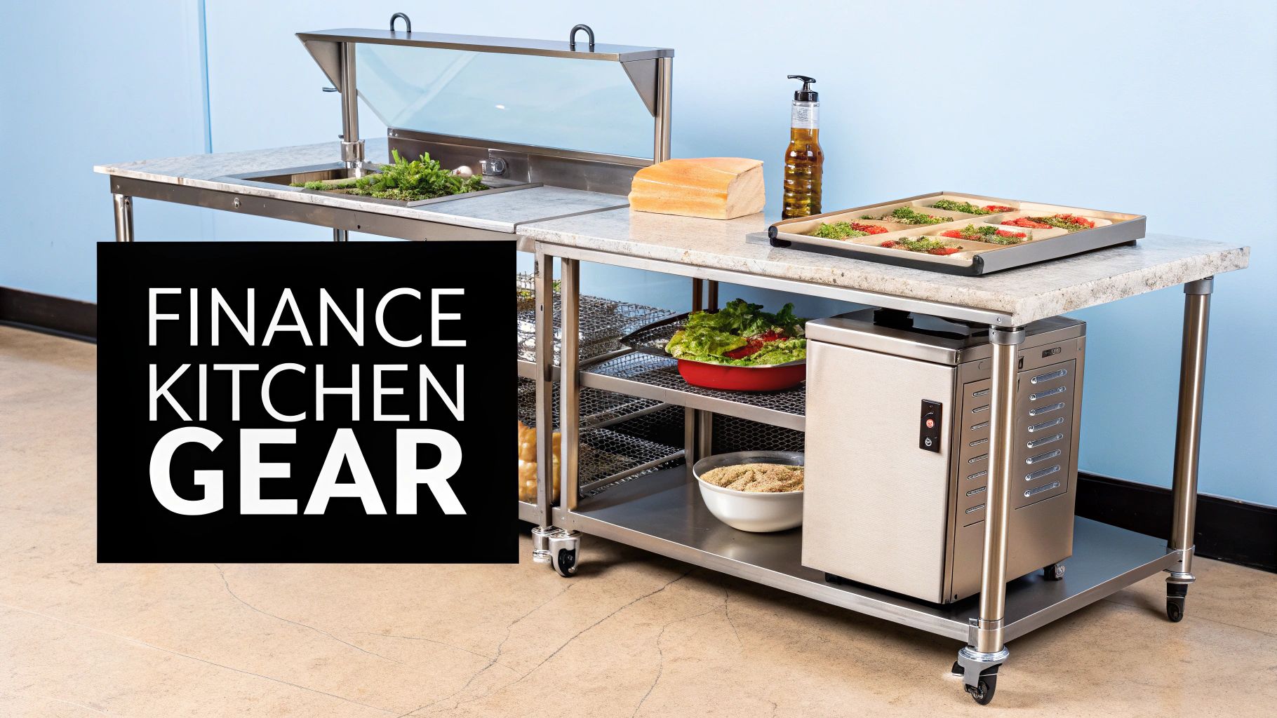 Commercial kitchen prep tables