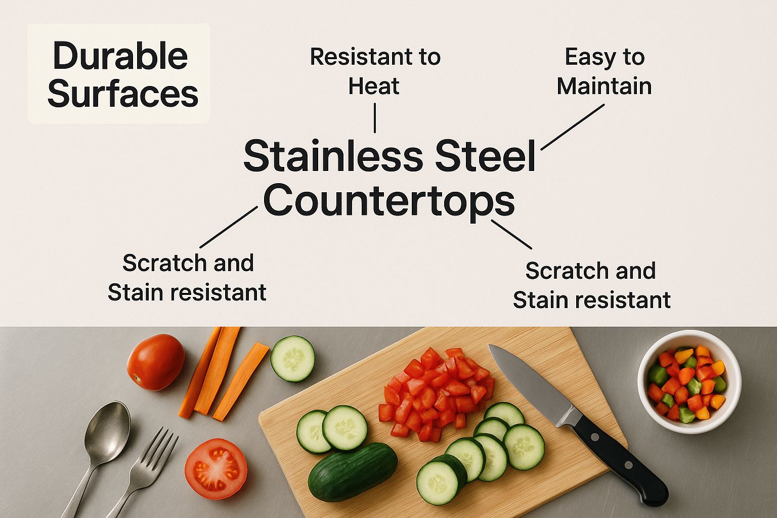 Infographic about food prep table