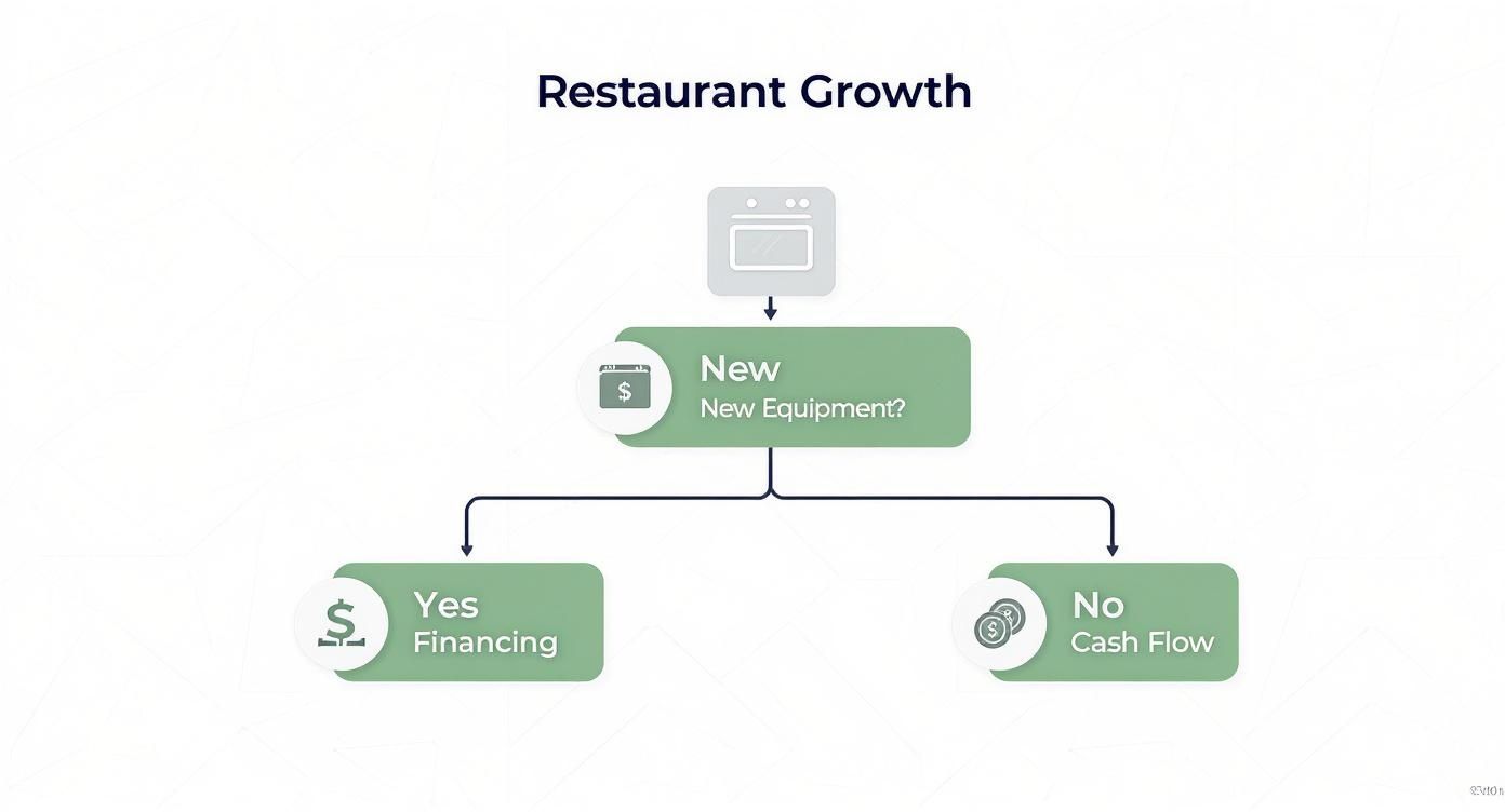 Infographic about financing restaurant equipment
