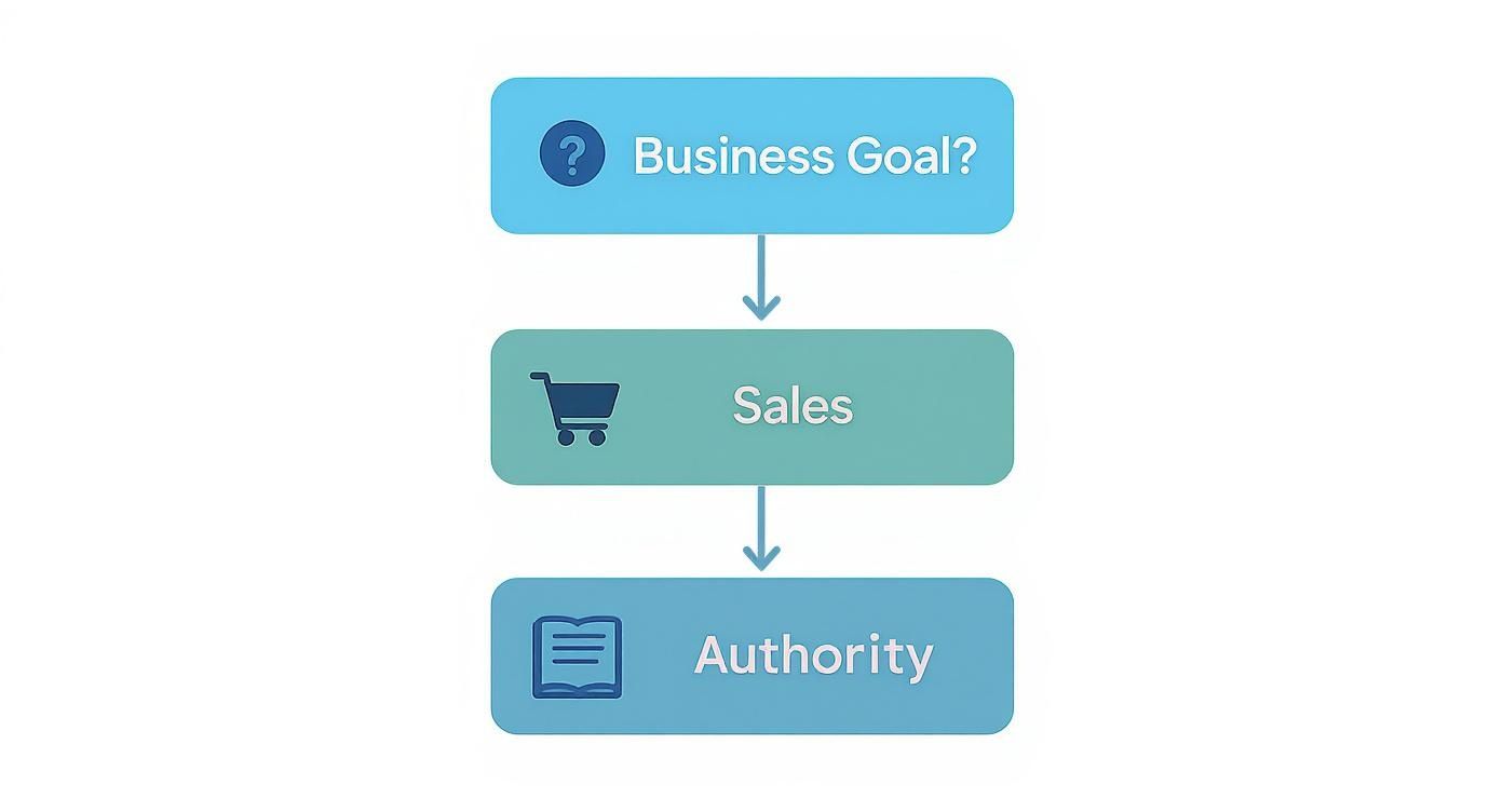 Infographic about how to choose keywords