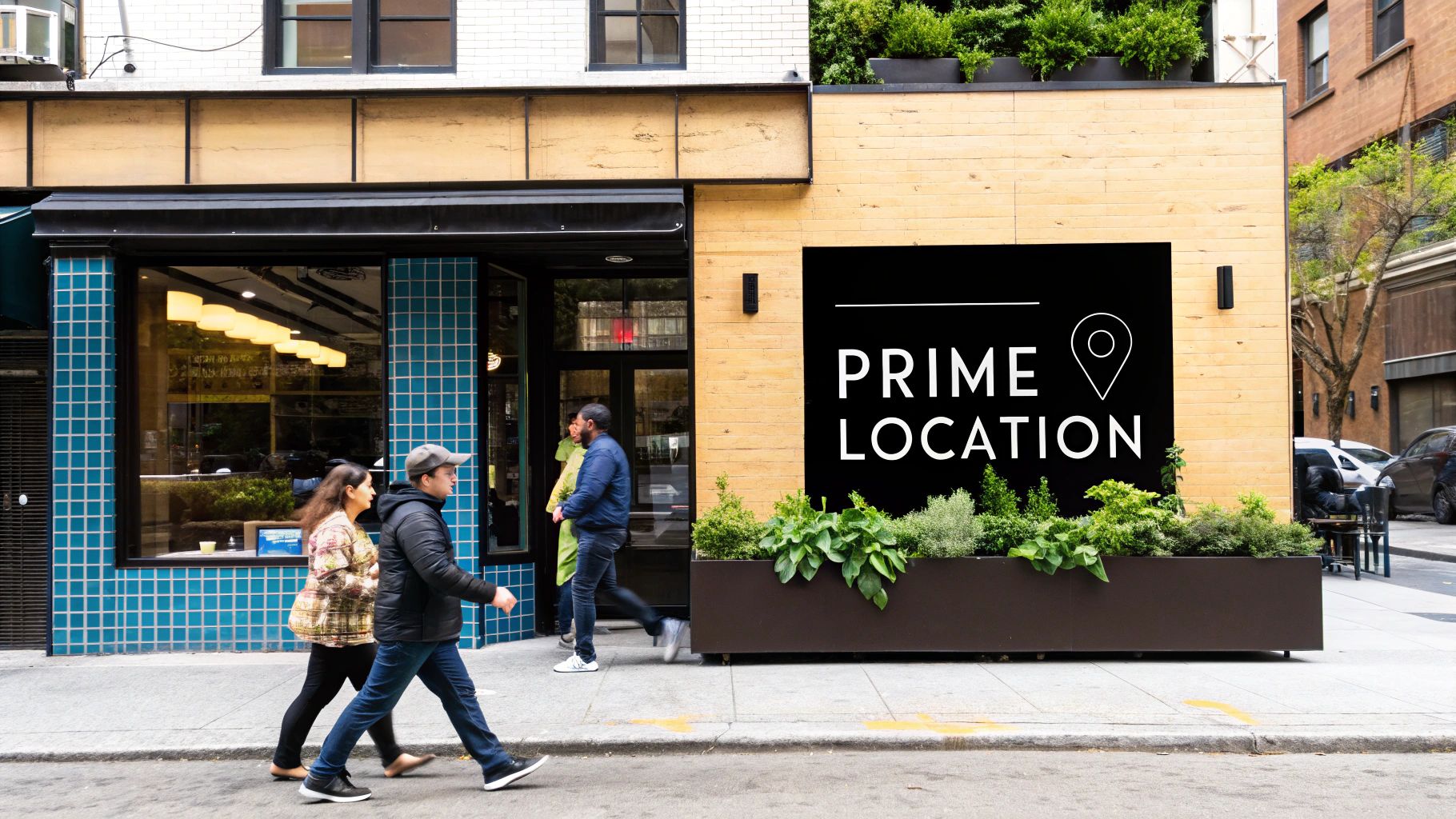 A person pointing at a map, symbolizing the strategic choice of a restaurant location.