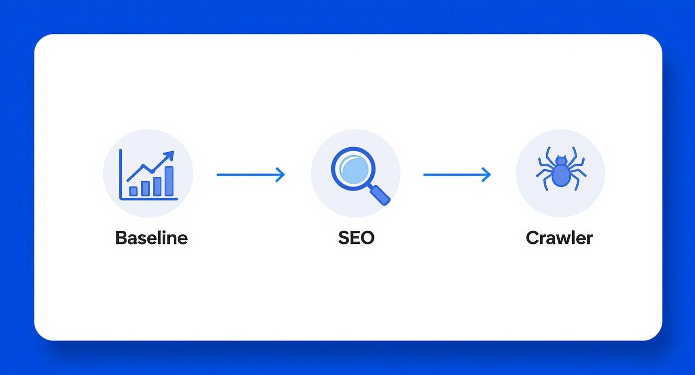Infographic about how to perform a website audit