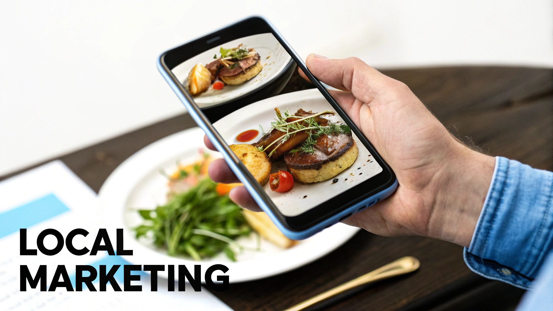 Mouth-watering food photo being taken for a social media campaign