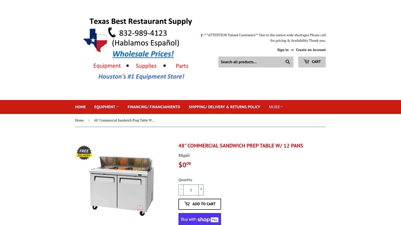 Texas Best Restaurant Supply