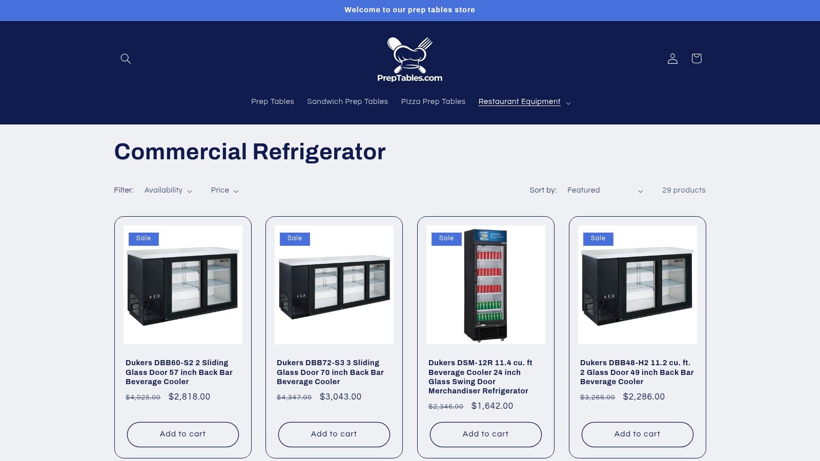Commercial Refrigerator – PrepTables.com