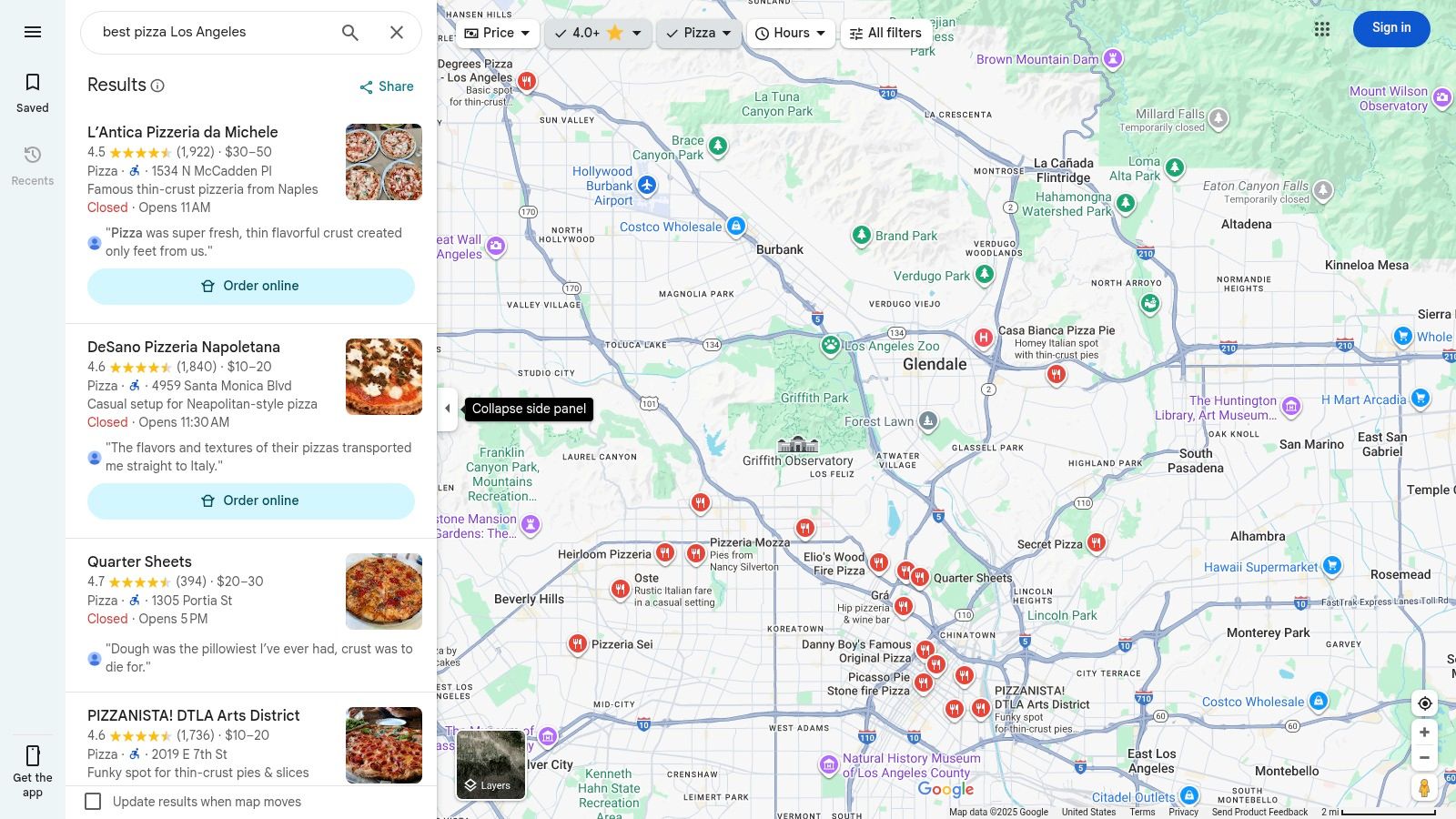 Google Maps (Order with Google)