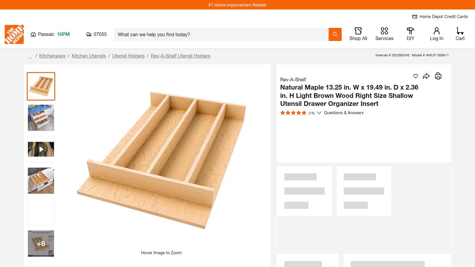 The Home Depot (Rev‑A‑Shelf and cabinet inserts)