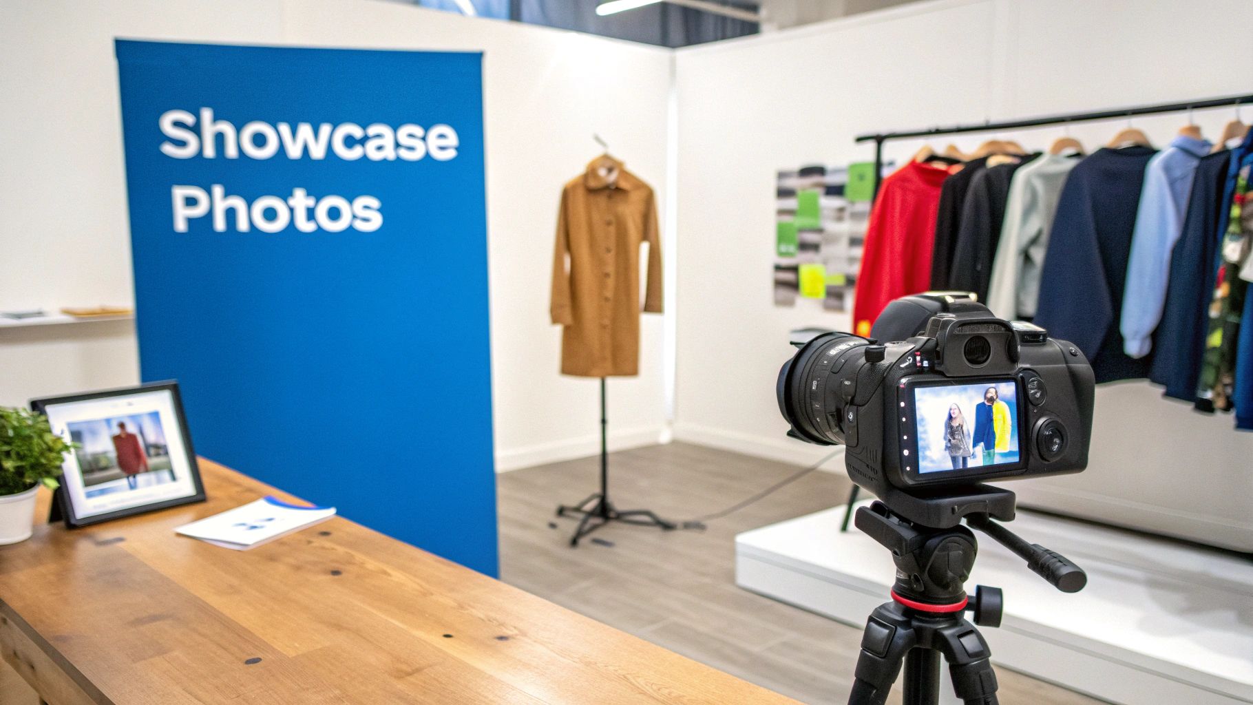 A collage of high-quality business photos including storefront, interior, and team shots, indicating a well-optimized GBP.